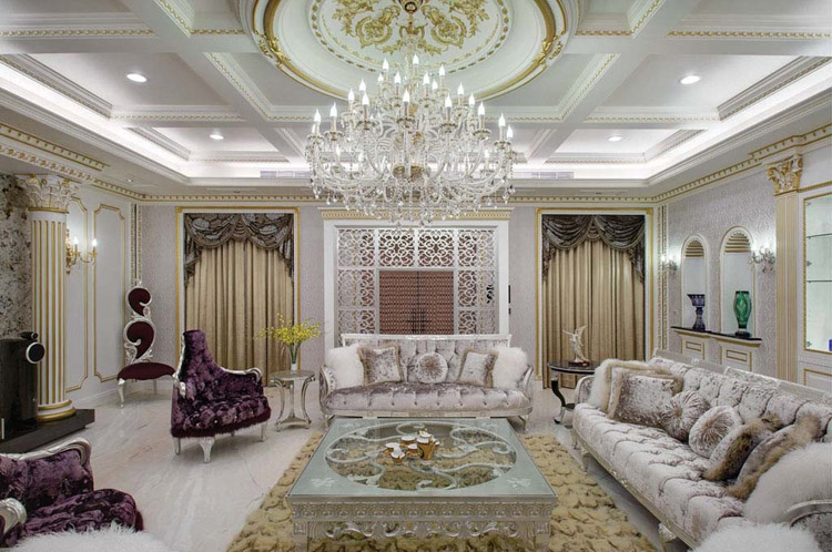 欧式白色系客厅，艺术之殿堂