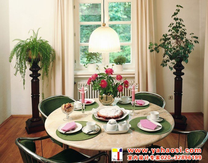 yahaosi  雅豪斯  空间设计      餐厅绿化